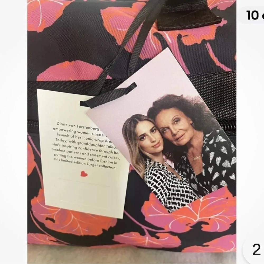 NWT DVF for Target 3 Pack Travel‎ Pouches Geranium Leaf/Modern
